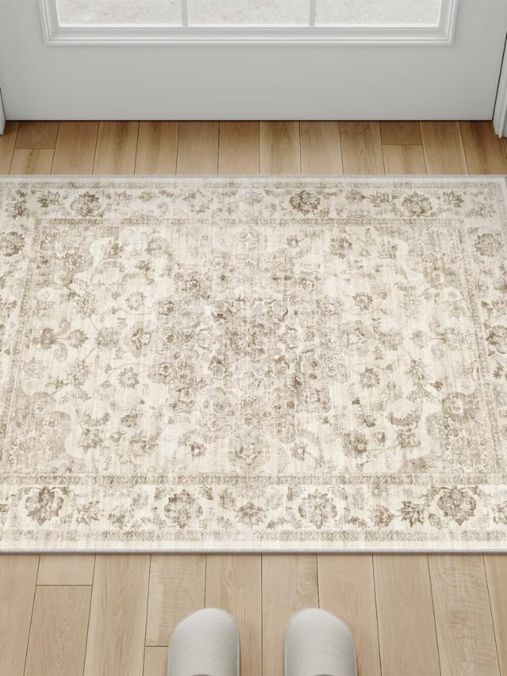 2x3 Beige Neutral Area Rug - Picture 3 of 8